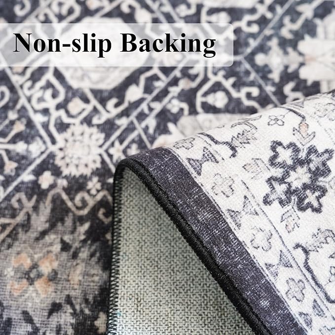 Hallway 2x5 Washable Runner Rug: Oriental Stain Resistant Kitchen Entryway Rugs - Image 4