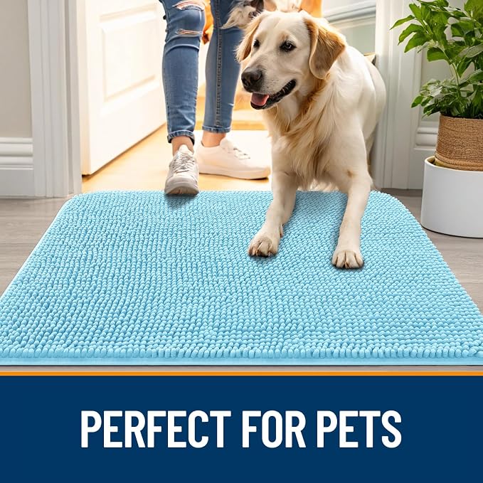 OLANLY Dog Door Mat for Muddy Paws 44x32, Absorbs Moisture and Dirt, Absorbent - Image 6