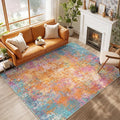 RELEANY Washable Area Rugs 9'x12' Non-Slip Modern Abstract Soft by RELEANY