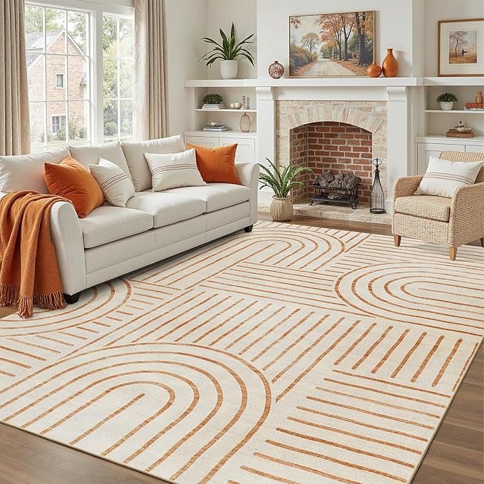 DCX Abstract Machine Washable 5x7 Rug, Soft Low Pile Non Slip Carpet, Kid & Pet - Image 6