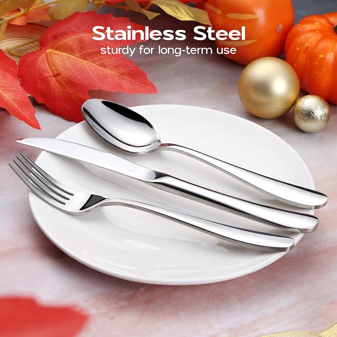 Onader 65 Piece Heavy Duty Silverware Set - Image 7