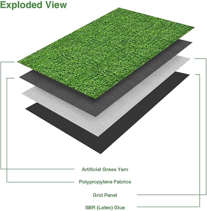 LITA Realistic Artificial Grass Turf Lawn Customized Size 8 x 65 Feet, 1.38" - Image 4