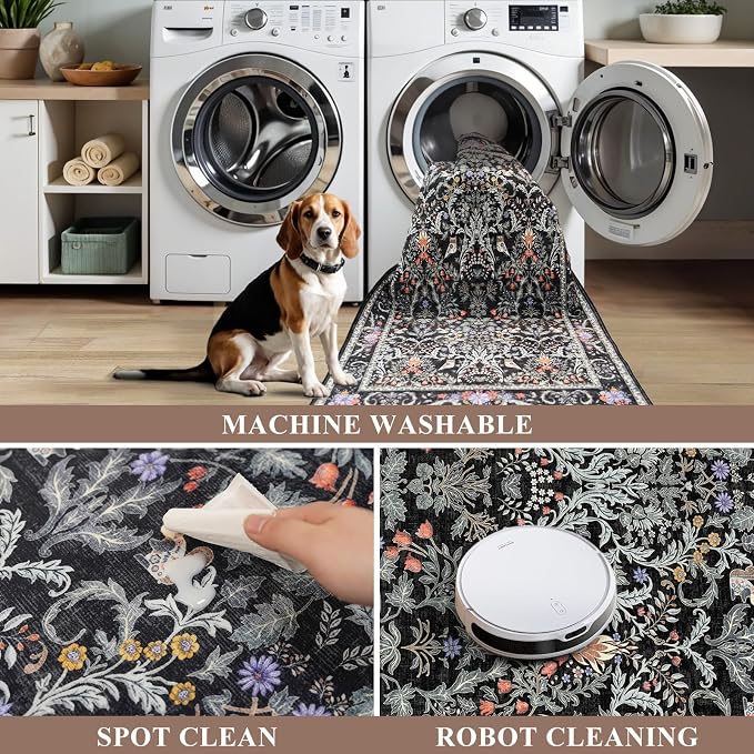 3x10 Botanical Hallway Runner Rug - Image 7