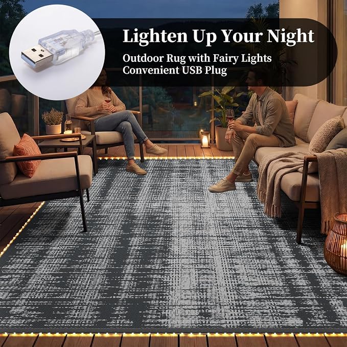 MontVoo Outdoor Rug Waterproof 6x9 ft - Image 2
