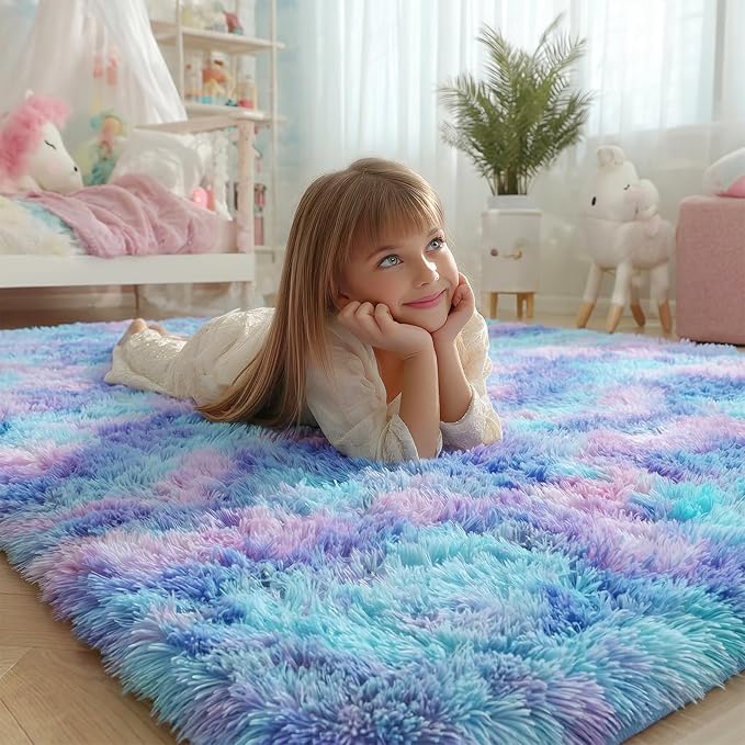 PAGISOFE Soft Purple Rainbow Rugs - Image 2