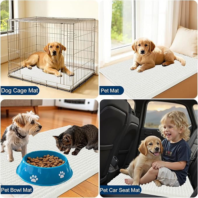 OLANLY Dog Door Mat for Muddy Paws 40x32, Ultra Absorbent Chenille Mud Doormat - Image 7