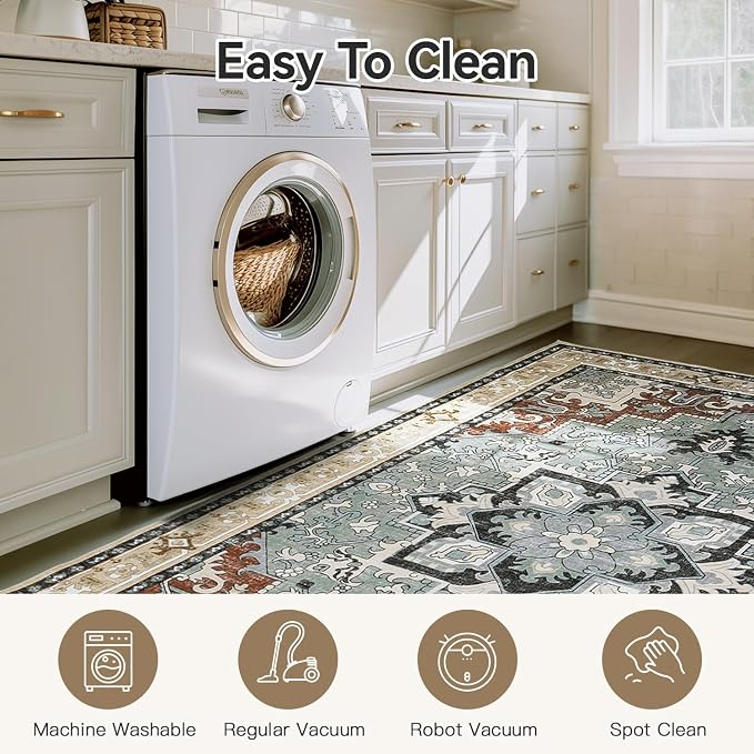 Lofus 3x5 Area Rugs for Living Room, Machine Washable Area Rug, Soft Small Rugs - Image 3