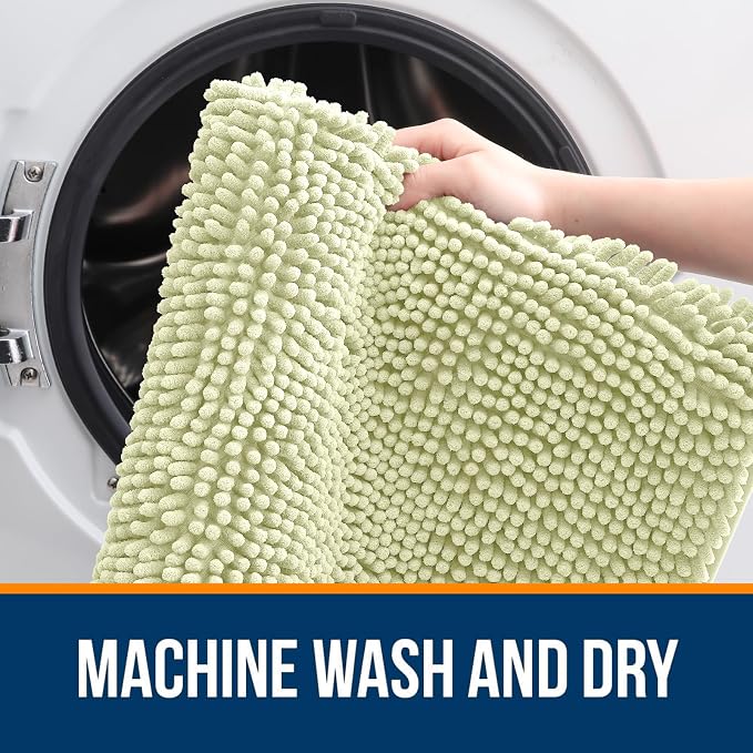 OLANLY Large Bathroom Rugs 40x32, Extra Soft Absorbent Chenille Bath Rugs - Image 5