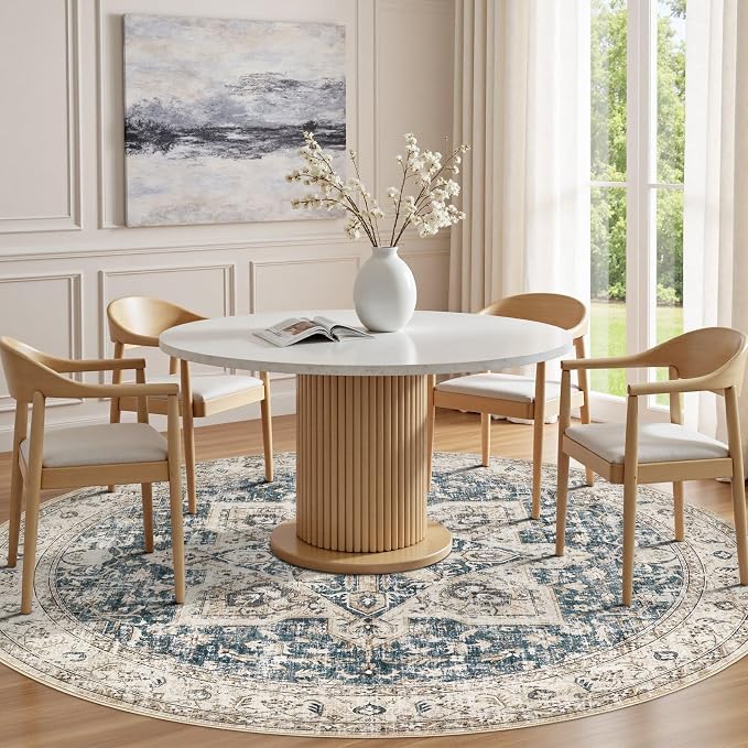 Tortania 7' Round Area Rug Living Room Rugs - Image 2
