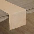 Solino Home 100% Pure Linen Dining Table Runner Beige Hemstitch, 14 x 90 in | by SolinoHome