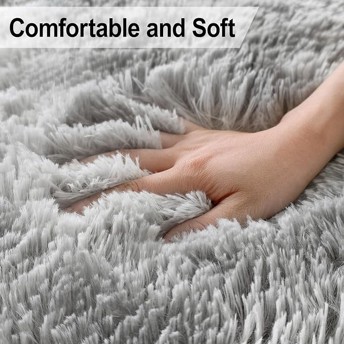 4x6 Ft Light Grey Large Area Rugs - Image 5