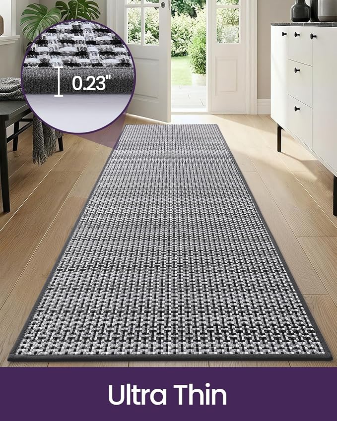 DEXI Hallway Runner Rug 2'x7', Non Slip Rubber Backed Runners Carpet, Ultra - Image 3