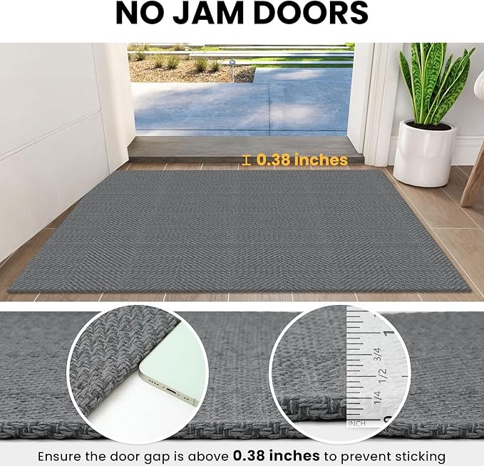 IOHOUZE Small Area Rug 2x3 Washable Woven Rugs - Image 2
