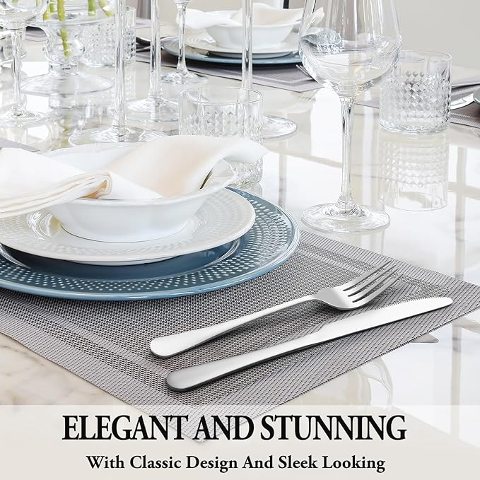 36 Pcs Silverware Set with Steak Knives - Image 6