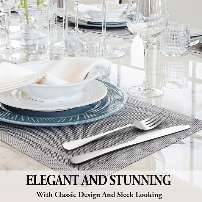 48 Pcs Silverware Set with Steak Knives - Image 6