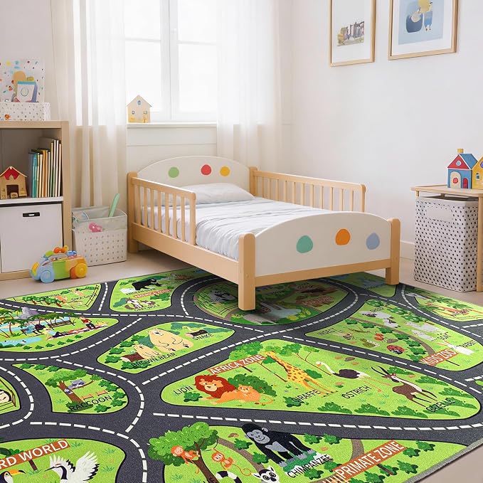 Zoo Adventure Kids Rug, Cute Animal Play Mat - Image 5
