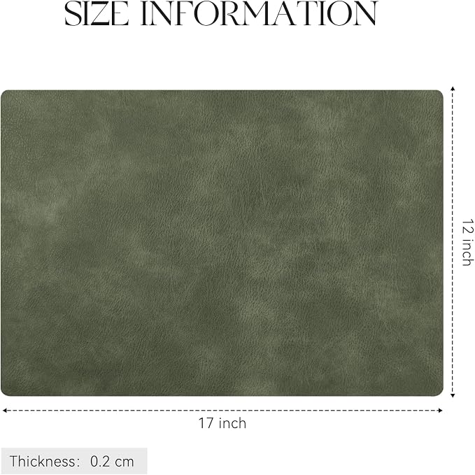 MOSAYT Vinyl Placemats Set of 12-12 X 17 Inch - Image 7