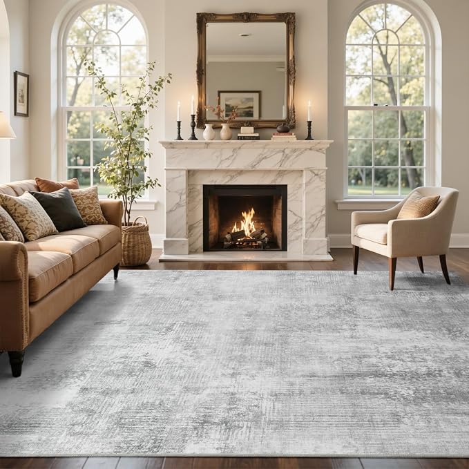 4x6 Ft Area Rugs for Living Room, Soft Non-Slip Washable Rugs Modern Abstract - Image 3