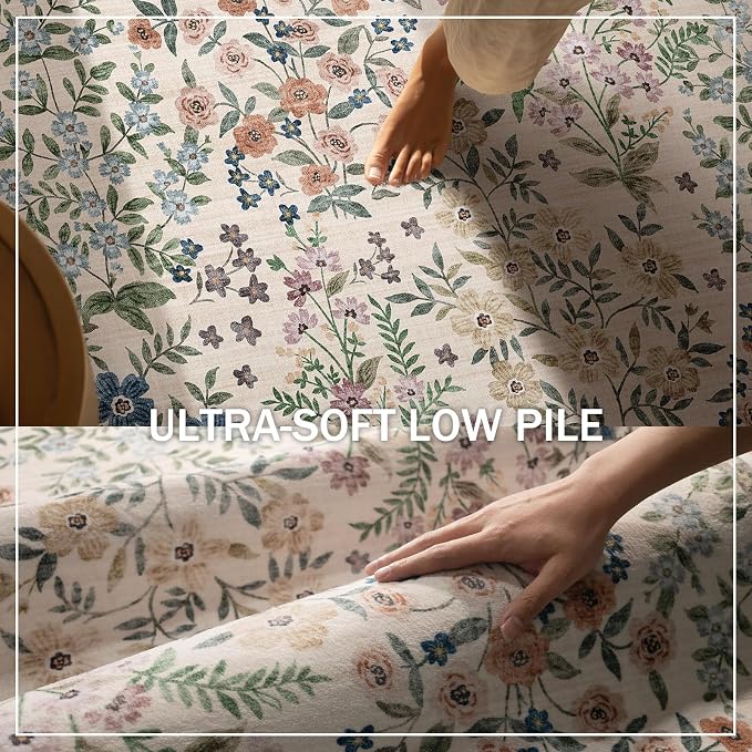 Washable Kitchen Rug Runners for Hallways: 2'x10' Bedroom Rug Non Slip Low Pile - Image 3