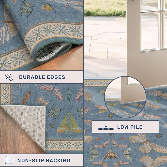 Dusty Blue Bathroom Rug 2x4 - Image 5