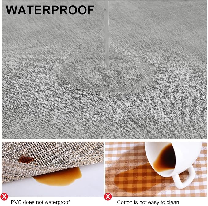 Faux Leather Heat Resistant Placemats 8 Packs, Waterproof Wipeable Dining PU - Image 4