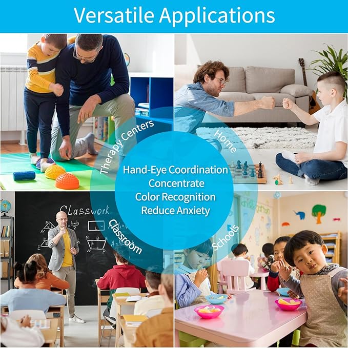 Art3d Hexagon Sensory Fidget Liquid Motion Tiles for Kids, Toddler, Teens - Interactive Soft Gel Liquid Play Mats for Home, Schools, Playrooms, Multi-Pack of 3 Tiles