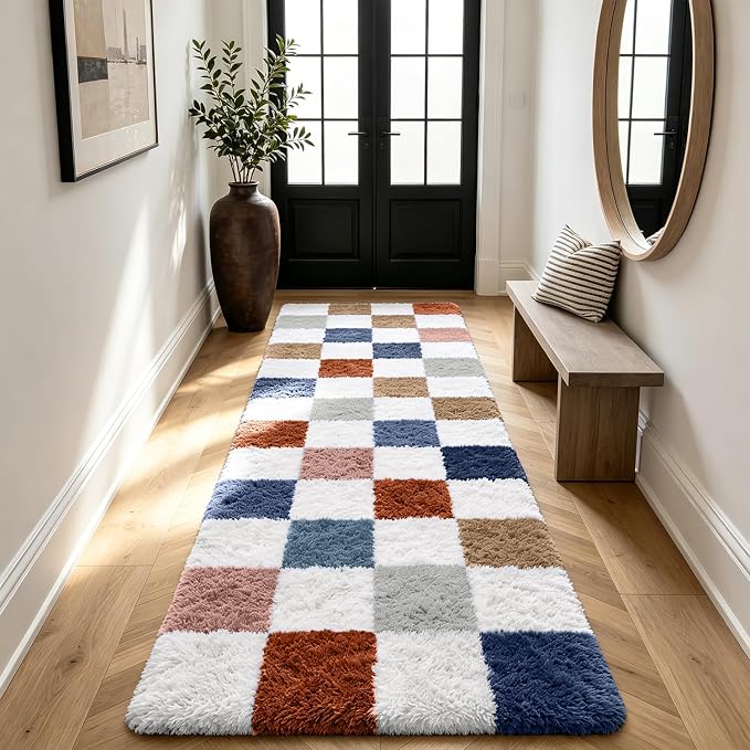 Shag Runner Rug for Bedroom Living Room 2x6 Upgrade Non-Slip Fluffy Soft - Image 4