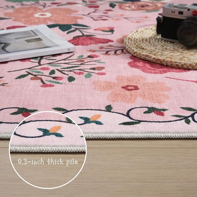 Rugcomf Runner Rug for Hallways Kitchen Rug Non Slip 2'6''x8' Washable Runner - Image 4