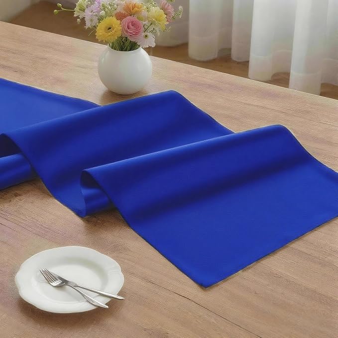 MEANMOY Royal Blue Table Runner 108 Inches Long Waterproof Table Runners | - Image 3