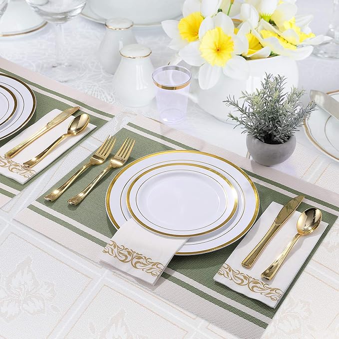 FOCUSLINE 350 Ct Disposable Dinnerware Set - Image 5