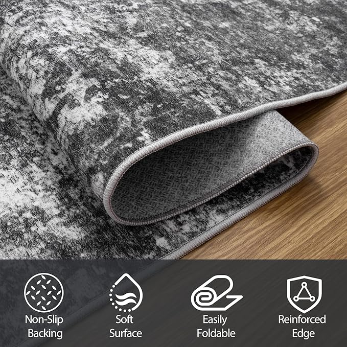 Round Rug 5ft Circle Rug Washable: Carpet Small Circular Area Rug - Image 6