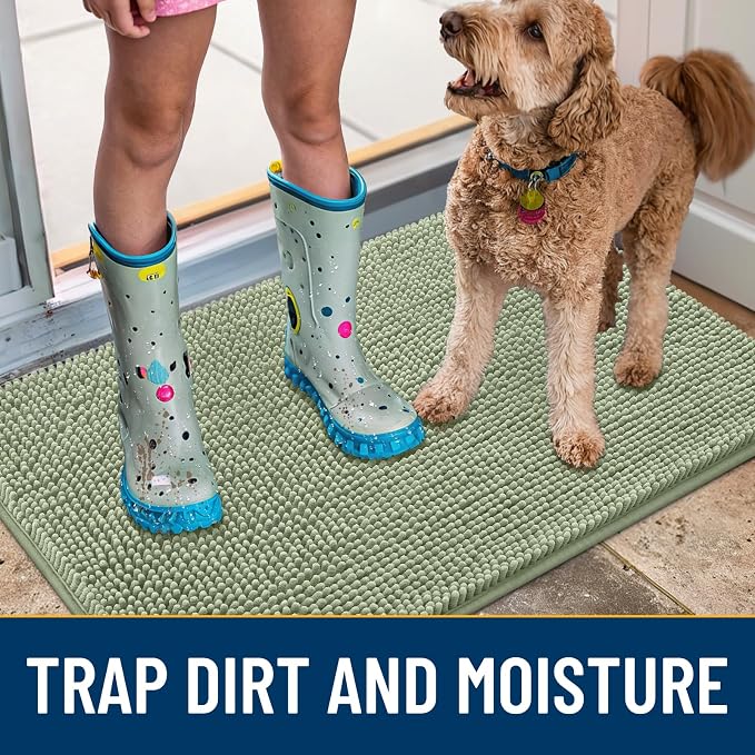 Smiry Dog Door Mat for Muddy Paws 59x24, Absorbent Dirt Trapper, Non-Slip - Image 3