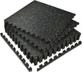 SUPERJARE 0.56'' Thick 6 Pcs 24 Sq Ft Rubber Top Exercise Equipment Mats by SUPERJARE