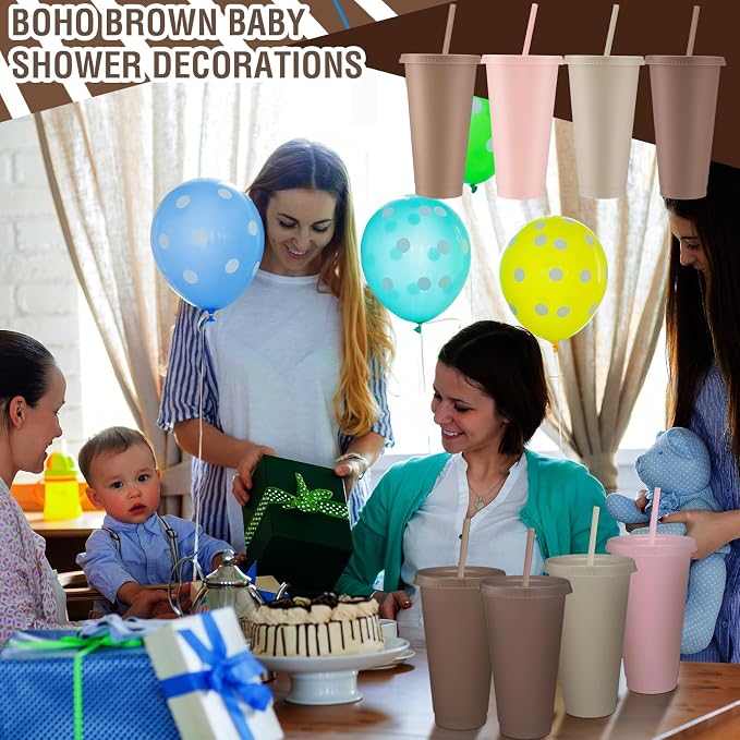 Skylety 24 Pcs Boho Plastic Cups - Image 6