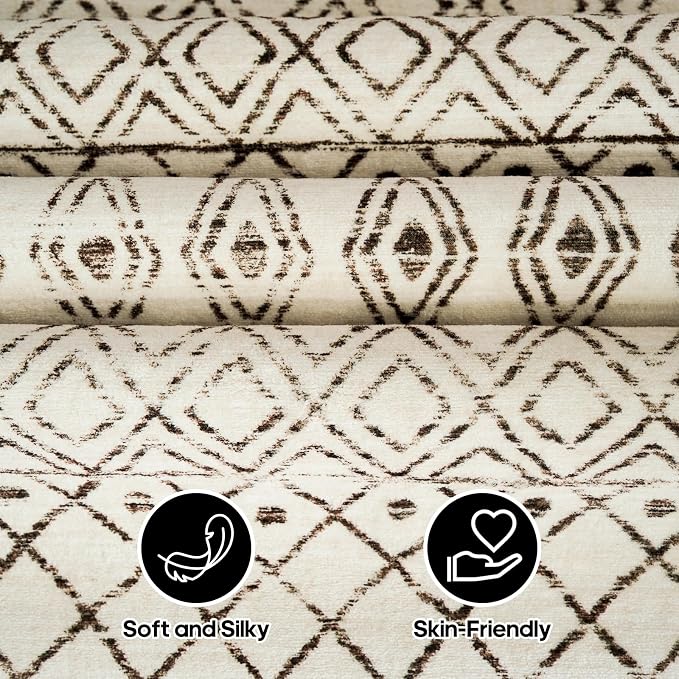 Washable 4x10 Runner Rug Hallway: Non Slip Moroccan Rugs - Image 6
