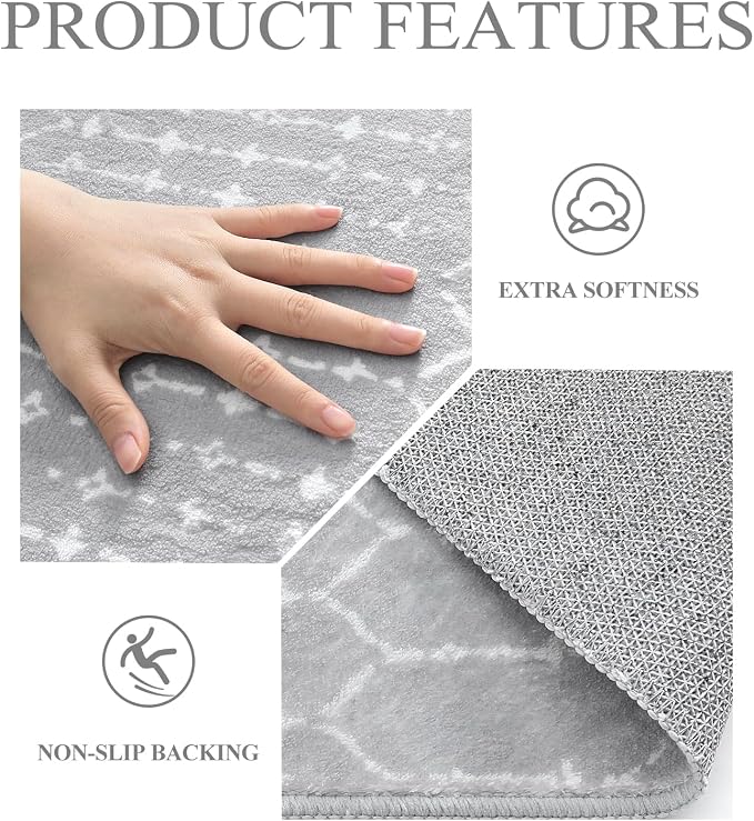 Lahome Moroccan Washable Rug Runner 2x10 Non-Slip Runner Rug - Image 5