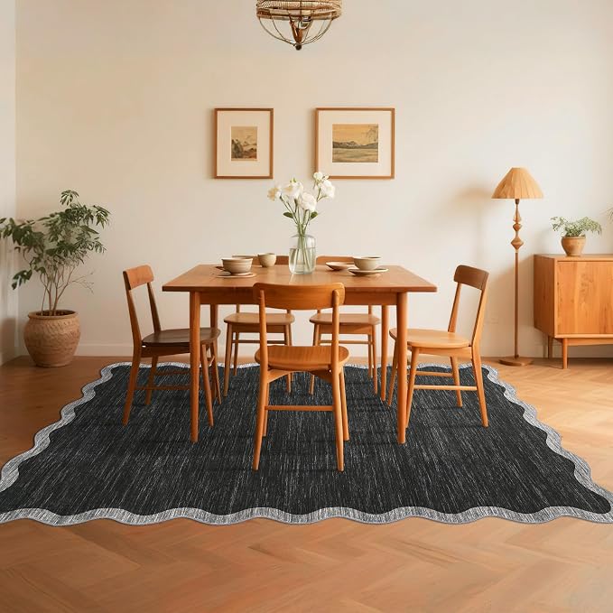 GarveeHome Scalloped Washable Area Rug 8x10 Rug - Image 3