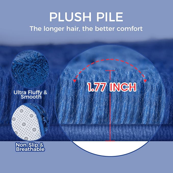 Ultra Soft Rug for Living Room, 3X5 Fluffy Shag Area Rug for Bedroom, Modern - Image 3