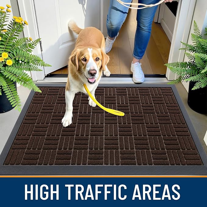 OLANLY Front Door Mat Outside Entrance 59x23, Heavy Duty Sturdy Natural Rubber - Image 6
