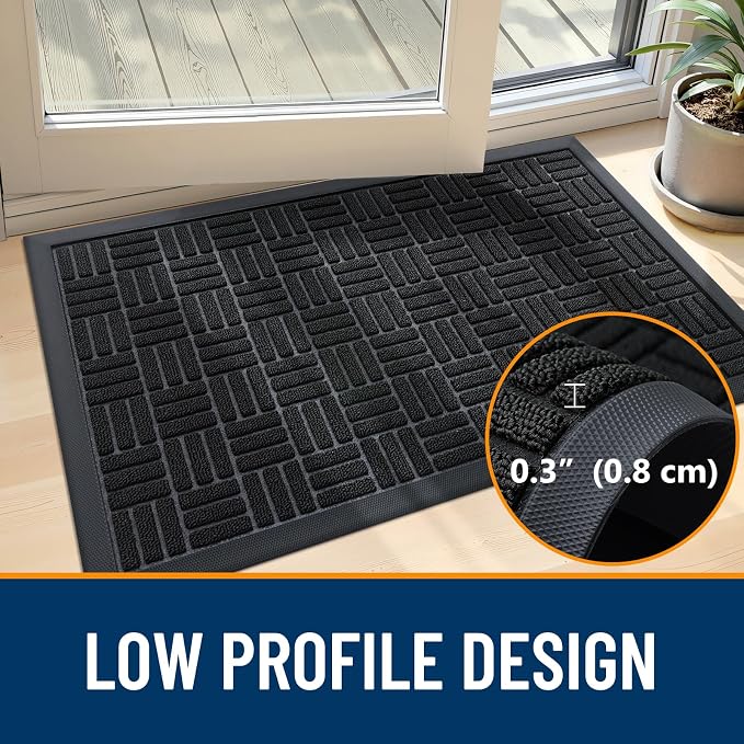 OLANLY Front Door Mat Outside Entrance 29.5x17, Heavy Duty Sturdy Natural - Image 6