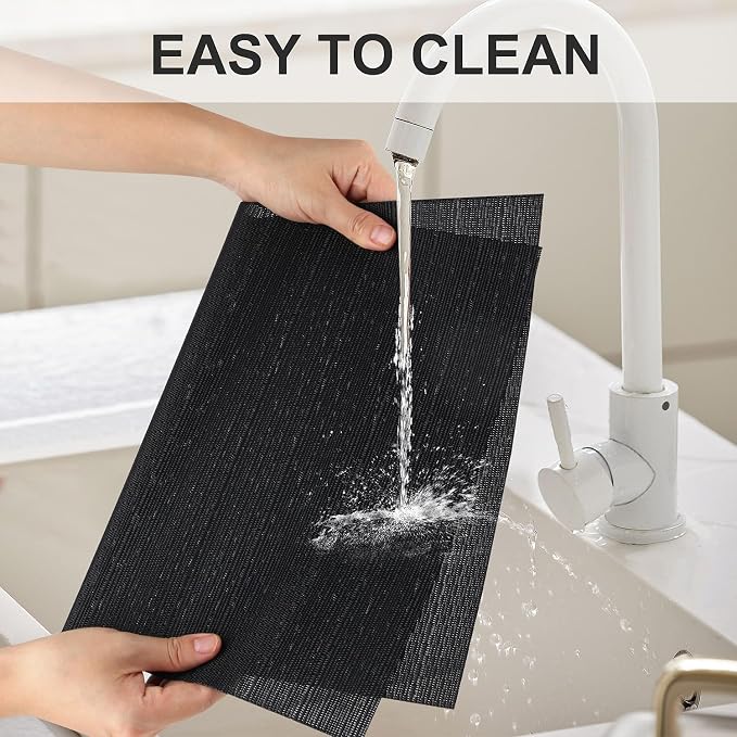 Vinyl Placemats Set of 6, PVC Woven Washable Non-Slip Table Mats, Heat - Image 3
