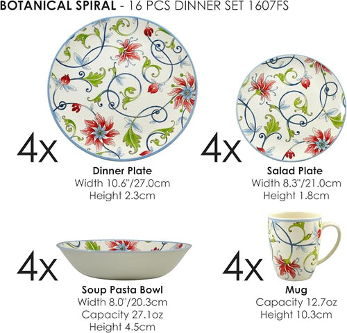 16-Piece Porcelain Dinnerware Set - Image 2