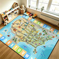 Car Rug Play Mat 5x7 ft, Race Track Map Road Rug by GRAMBET