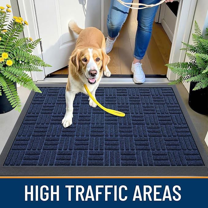 OLANLY Front Door Mat Outside Entrance 47x17, Heavy Duty Sturdy Natural Rubber - Image 6