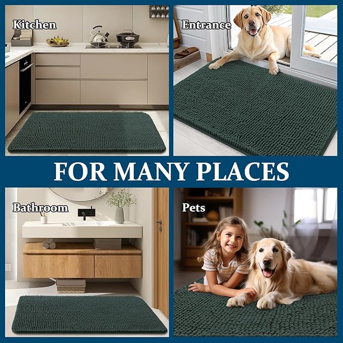 OLANLY Dog Door Mat for Muddy Paws 47x24, Absorbs Moisture and Dirt, Absorbent - Image 8