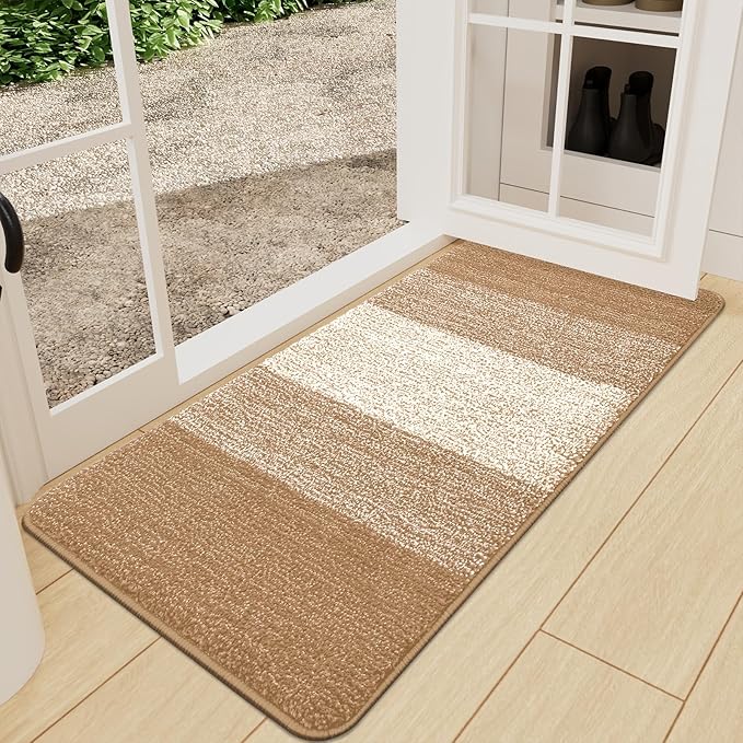 Kitinjoy Indoor Outdoor Door Mat, 47x24 Non-Slip Absorbent Dirt Trapper by Kitinjoy