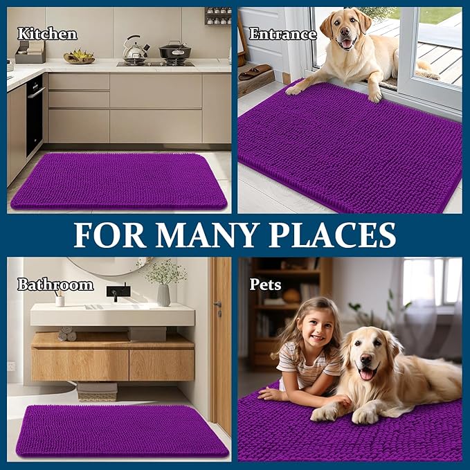 OLANLY Dog Door Mat for Muddy Paws 54x32, Absorbs Moisture and Dirt, Absorbent - Image 8