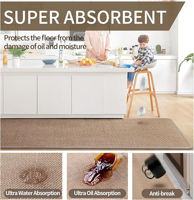 YDKGL Kitchen Rugs and Mats Non Slip Washable, Absorbent Runner Rugs - Image 5