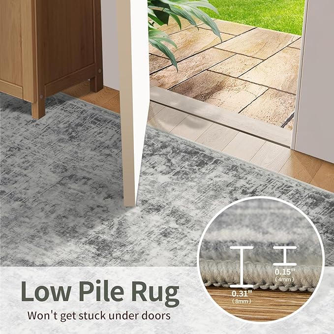Rugxara 8x10 Area Rugs for Living Room, Large Washable Rug, Non Slip & Low Pile - Image 8