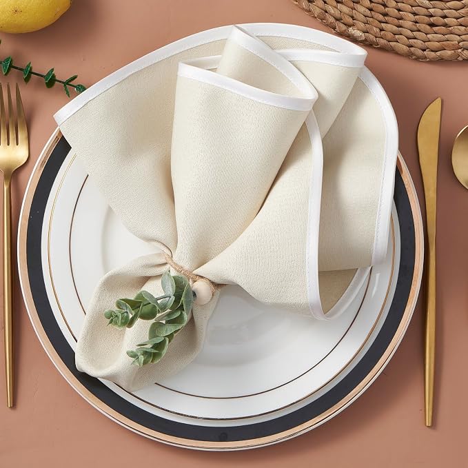 APTWOW 36PCS Napkin Rings, Easter Napkin Rings, Wood Bead Farmhouse Napkins - Image 4